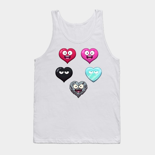 Types Of Hearts Tank Top by TheMaskedTooner